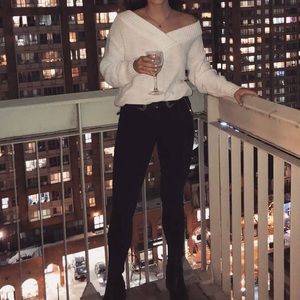 Chunky white sweater